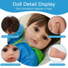 عروسک سیلیکونی وینیل واقعی 18 اینچی(45 سانتیمتر)با لباس آبی رنگ و به همراه عروسک کوچک و لوازم جانبی برای سن +۳ Thumbnail