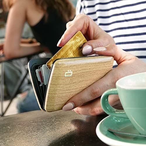 کیف پول هوشمند آلومینیومی V2 - گیره فلزی - نگهدارنده کارت مسدود کننده RFID - دارای حداکثر 10 کارت و اسکناس Image