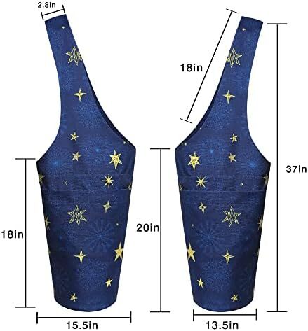 کیف مت یوگا چاپ شده مد روز با جیب کناری بزرگ و جیب زیپ دار کیف یوگا بلند و مناسب تشک های بزرگ - دارای لوازم جانبی یوگا بیشتر Image