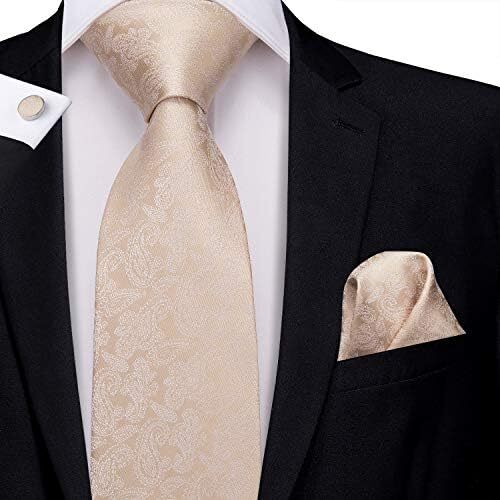 ست کراوات و ست چهارگوش جیبی مردانه Dubulle مردانه کراوات ابریشمی Paisely Image