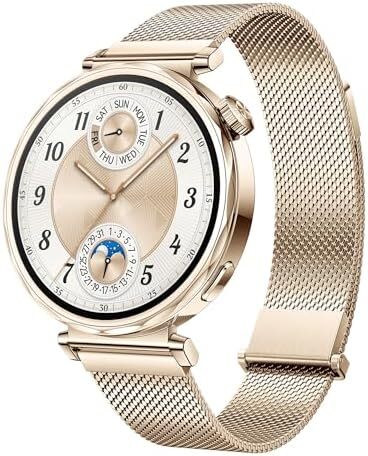 ساعت هوشمند HUAWEI WATCH GT5 با قطر 41 میلی‌متر، عمر باتری تا 7 روز، طراحی تیز و مدرن، ردیابی سلامت، سازگار با iOS و Android، 3 ماه خدمات HUAWEI Care+، رنگ طلایی Image