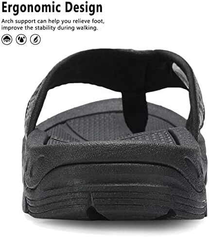 OUSIMEN مردانه دمپایی دمپایی راحتی در فضای داخلی و فضای باز صندل بنددار بند انگشتی گاه به گاه Image