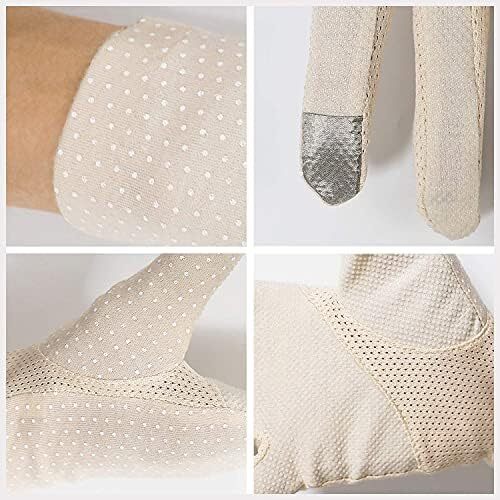 دستکش ضد لغزش رانندگی با صفحه لمسی پنبه ای محافظ UV زنانه در فضای باز Image