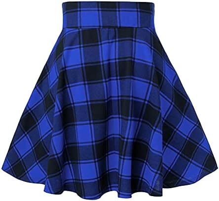 دامن های کوتاه چهارخانه گوتیک IDEALSANXUN برای دامن های چهارخانه کمر بلند زنانه Image