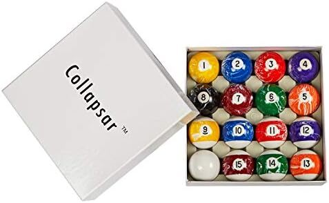 توپ های بیلیارد 2-1/4 اینچی کولاپسار لوکس 2-1/4 اینچی توپ بیلیارد به سبک چرخشی مرمری ست کامل 16 توپی (چند سبک موجود) Image