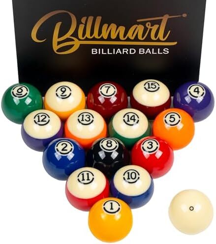لوازم جانبی میز بیلیارد توپ بیلیارد ممتاز Billmart 2-1/10.2 سانتی متر سایز قاعده 16 ست بیلیارد توپ بیلیارد Image