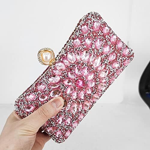 کیف پول‌های Clutch کریستالی Boutique De FGG برای کیف‌های شب زنانه کیف بدلیجات جشن عروسی Image
