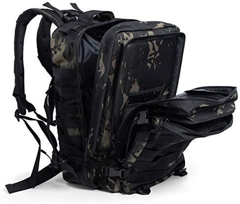QT&QY 45L Military Tactical Backpacks Molle Army Assault Pack 3 Day Bug Out Survival Bag Hiking Treeking Rucksack Image