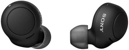 Sony Wf-C500 True Wireless Headphones - Up To 20 Hours Battery Life With Charging Case - Voice Assistant Compatible - Built-In Mic For Phone Calls - Reliable Bluetooth Connection - Black, One size Image