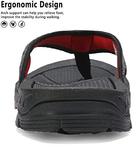 OUSIMEN مردانه دمپایی دمپایی راحتی در فضای داخلی و فضای باز صندل بنددار بند انگشتی گاه به گاه Image