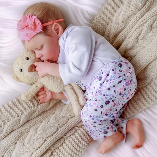 ADFO Lifelike Reborn Baby Dolls Twinnie - Girl 17-Inch - Soft Body Realistic-Newborn Baby Dolls Full Vinyl Body Poseable Baby Girl with Feeding Kit Gift Box for Kids Age 3+ Image