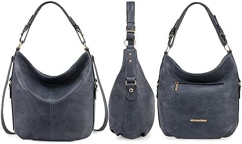 کیف دستی زنانه مونتانا West Hobo کیف های بزرگ و کیف های دستی با گل میخ و بند کراس بادی Image