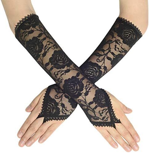 دستکش توری عروسی BABEYOND دستکش کوتاه زنانه برای مهمانی چای دستکش مچی ضیافت دستکش رقص تابستانی Image