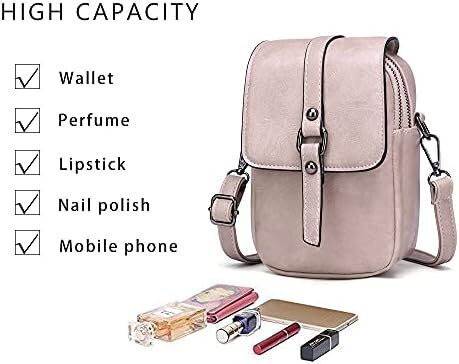 کیف تلفن کراس بادی قدیمی زنانه، کیف شانه ای کوچک مسنجر، کیف پول کیف پول نقد Image