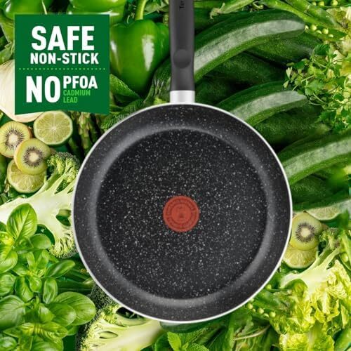 ست ظروف پخت TEFAL | ست پخت ۷ تکه سنگی تیره | نچسب | قابلمه‌ها ۲۲/۲۴ سانتی‌متر + درب‌ها | ماهیتابه ۱۶ سانتی‌متر | تابه سرخ‌کردنی ۲۴ سانتی‌متر | آلومینیوم | ۲ سال گارانتی | B491S785 Image