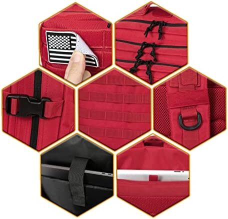 QT&QY 45L Military Tactical Backpacks Molle Army Assault Pack 3 Day Bug Out Survival Bag Hiking Treeking Rucksack Image