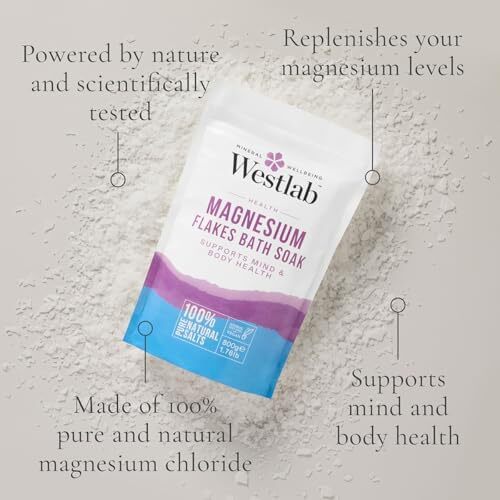Westlab Restoring Magnesium Flakes | Pure, Natural, And Free From Pollutants | Effective & Relaxing Method For De-Stressing | Vegan | 1Kg Image