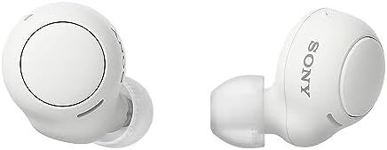 هدفون بی‌سیم واقعی سونی WF-C500 - عمر باتری تا 20 ساعت با کیس شارژ - سازگار با دستیار صوتی - میکروفن داخلی برای تماس‌های تلفنی - اتصال بلوتوث مطمئن - سفید