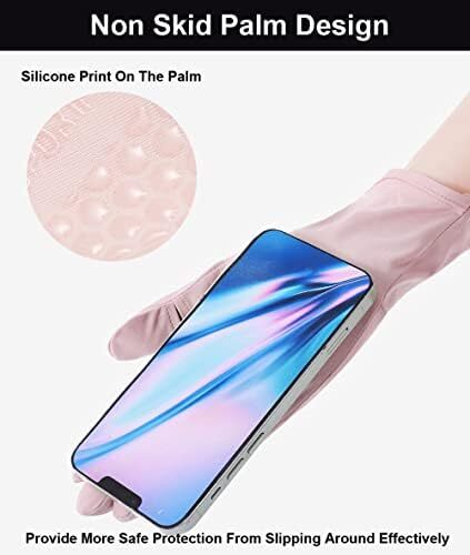 SUJAYU دستکش محافظت از اشعه ماوراء بنفش دستکش رانندگی زنانه، دستکش کامل انگشتی اشعه ماوراء بنفش دستکش ضد آفتاب دستکش ضد آفتاب، دستکش نازک دستکش نور UV دستکش زنانه دوچرخه سواری Image