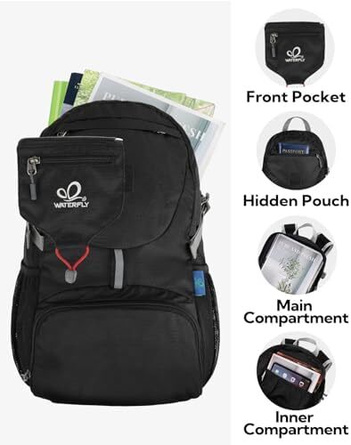 کوله پشتی کوچک تاشو فوق سبک WATERFLY: 20 لیتری کوله پشتی کوهنوردی با قابلیت بسته بندی سبک وزن کوله پشتی کوهنوردی در فضای باز کوله پشتی ورزشی در فضای باز کوله پشتی مسافرتی زنانه مردانه Image