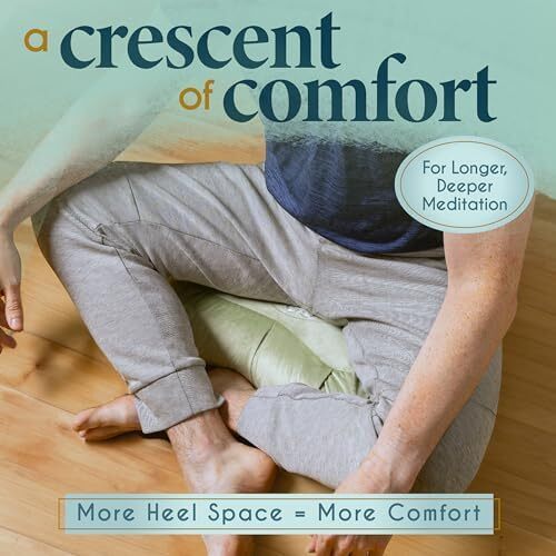 کوسن مدیتیشن فلورنسی - بالش کف راحت - بالش مدیتیشن هلالی سنتی با روکش مخملی زیبا - صندلی بالشتک کف بزرگ برای بزرگسالان - تقویت کننده گندم سیاه یوگا ممتاز