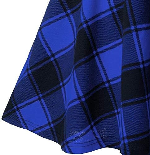 دامن های کوتاه چهارخانه گوتیک IDEALSANXUN برای دامن های چهارخانه کمر بلند زنانه Image