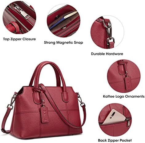 کیف های زنانه چرم اصل کتی، کیف های زنانه شانه ای ساچمه ای نرم Image