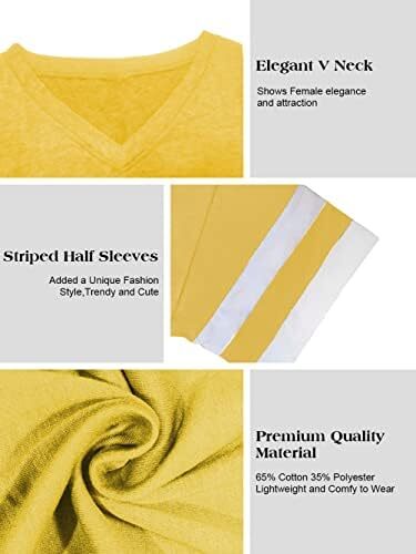 تی‌شرت زنانه یقه گرد/ویژه زنانه زنانه نیم‌آستین تی‌شرت‌های بیسبال سایز بزرگ تاپ‌های تونیک Image