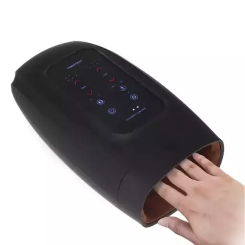 ماساژور دست با گرما، دستگاه ماساژور دست شارژی با 6 سطح ماساژ و فشرده‌سازی شدت برای رفع خستگی مچ دست، بی‌حسی انگشت، تسکین درد Image