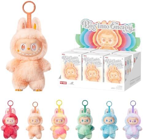 labubu POP MART عروسک لابوبو هیولاها سری بزرگ به انرژی - آویز وینیل پشمالو، جعبه کوری، مجسمه‌های طراحی تصادفی، اسباب‌بازی‌های قابل جمع‌آوری، دکوراسیون منزل، جعبه تکی Image