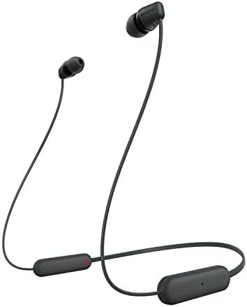 هدفون بی‌سیم سونی WI-C100 با میکروفن داخلی، مشکی، متوسط، WI-C100/B