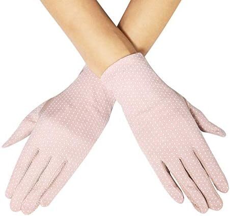 دستکش ضد لغزش رانندگی با صفحه لمسی پنبه ای محافظ UV زنانه در فضای باز Image