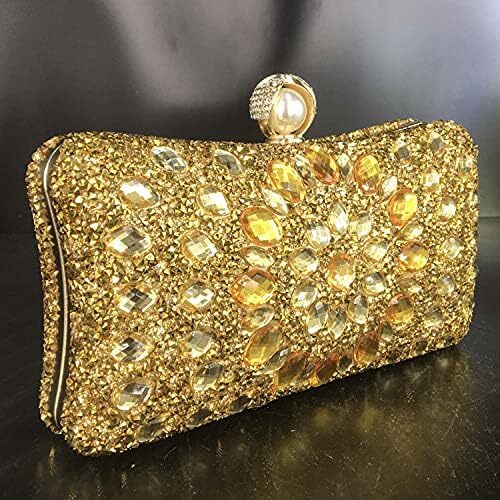 کیف پول‌های Clutch کریستالی Boutique De FGG برای کیف‌های شب زنانه کیف بدلیجات جشن عروسی Image