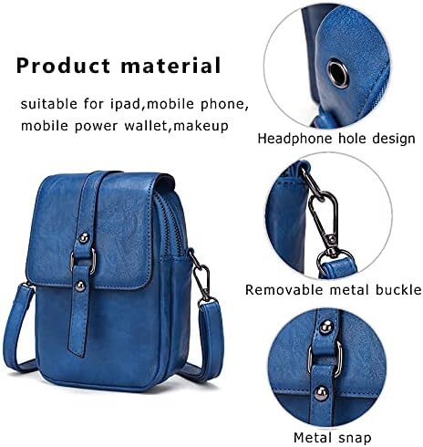 کیف تلفن کراس بادی قدیمی زنانه، کیف شانه ای کوچک مسنجر، کیف پول کیف پول نقد Image