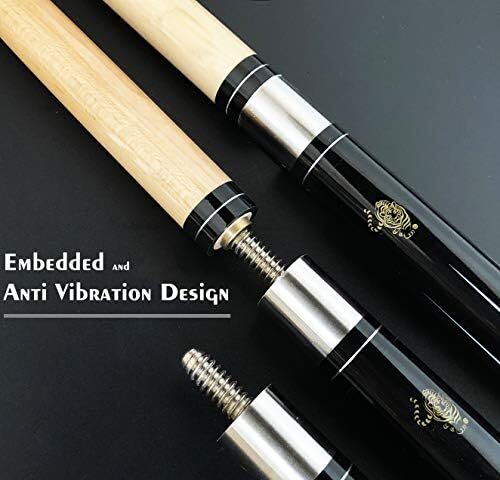 تای با کیوس 2 تکه چوب استخر + قاب سخت، نوک 13 میلی‌متری، 58 اینچ چوب بیلیارد حرفه‌ای افرا کانادایی چوب بیلیارد 18،19،20،21،22 چوب استخر (قابل انتخاب) - آبی، مشکی، قرمز، خاکستری ، سبز Image