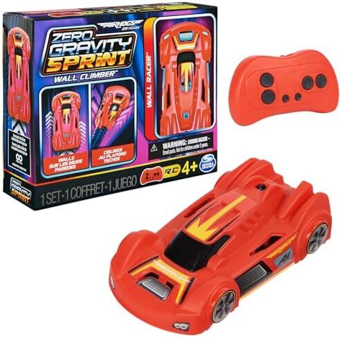 Air Hogs، Zero Gravity Sprint RC Car Wall Climber، قرمز USB-C دیواری داخلی شارژی، بیش از 4 اینچ، اسباب بازی کودکان برای کودکان 4 سال به بالا