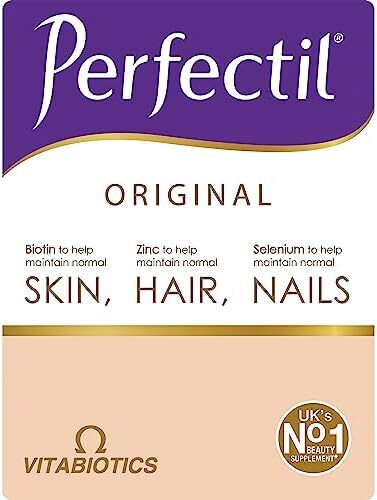 مکمل زیبایی ویتابیوتیکز پرفکتیل اورجینال برای مو، پوست و ناخن | با بیوتین، روی و سلنیوم | فرمول یک بار در روز | قرص‌های بدون طعم 90 روزه Image