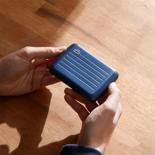 کیف پول هوشمند آلومینیومی V2 - گیره فلزی - نگهدارنده کارت مسدود کننده RFID - دارای حداکثر 10 کارت و اسکناس Image