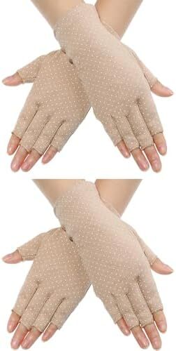 دستکش بدون انگشت Maxdot ضد لغزش محافظ UV دستکش رانندگی تابستانی در فضای باز برای زنان و دختران Image