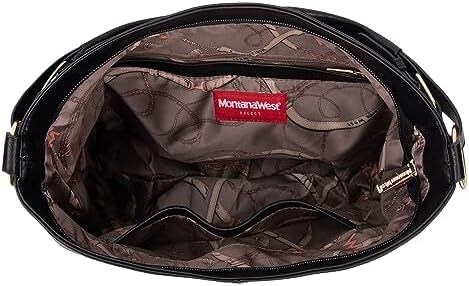 کیف دستی زنانه مونتانا West Hobo کیف های بزرگ و کیف های دستی با گل میخ و بند کراس بادی Image