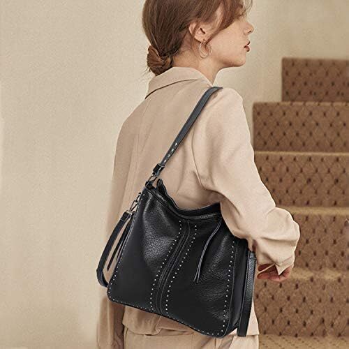 کیف دستی زنانه مونتانا West Hobo کیف های بزرگ و کیف های دستی با گل میخ و بند کراس بادی Image