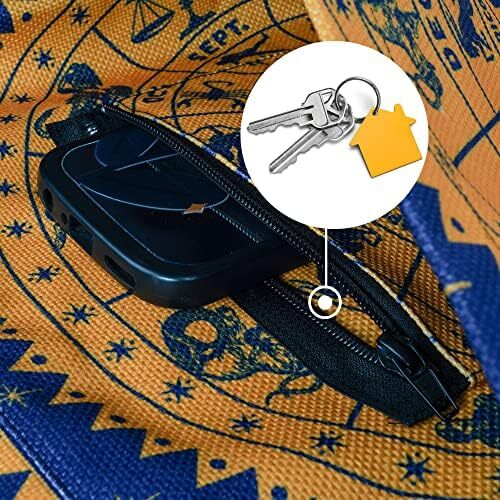 کیف مت یوگا چاپ شده مد روز با جیب کناری بزرگ و جیب زیپ دار کیف یوگا بلند و مناسب تشک های بزرگ - دارای لوازم جانبی یوگا بیشتر Image