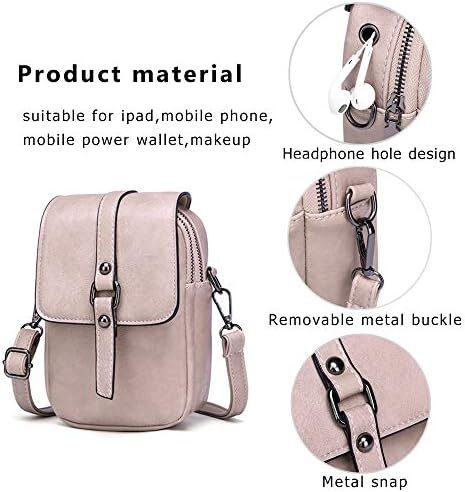 کیف تلفن کراس بادی قدیمی زنانه، کیف شانه ای کوچک مسنجر، کیف پول کیف پول نقد Image