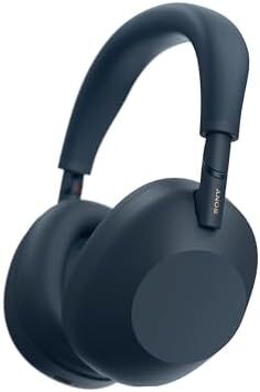 هدفون بی‌سیم سونی WH-1000XM6 با بهترین کیفیت حذف نویز، پردازنده NC HD QN3، ۱۲ میکروفن، بهینه‌ساز NC تطبیقی، طراحی شده توسط مهندسان، کیفیت استودیو، باتری ۳۰ ساعته، آبی شب Image
