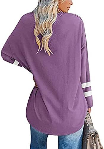 تی‌شرت زنانه یقه گرد/ویژه زنانه زنانه نیم‌آستین تی‌شرت‌های بیسبال سایز بزرگ تاپ‌های تونیک Image