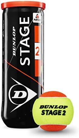 دانلوپ توپ تنیس مرحله 2 نارنجی 3 پت. 3 عدد در هر قوطی، یک اندازه