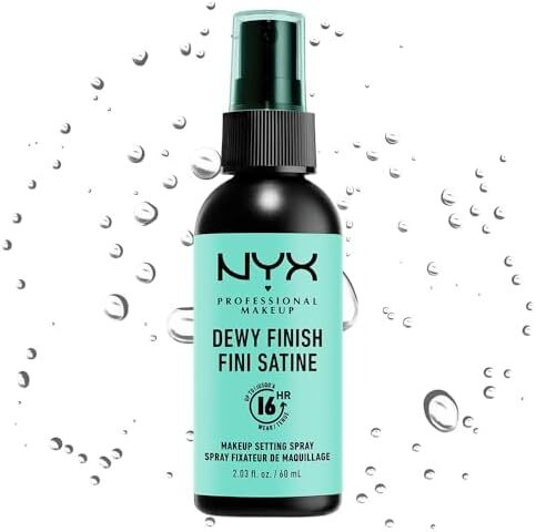 NYX MAKEUP PROFESSIONAL NYX اسپری تنظیم کننده آرایش طولانی مدت، Dewy Finish، 60 میلی لیتر