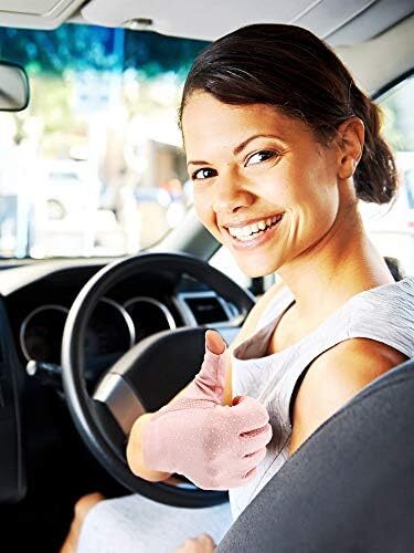 دستکش بدون انگشت Maxdot ضد لغزش محافظ UV دستکش رانندگی تابستانی در فضای باز برای زنان و دختران Image