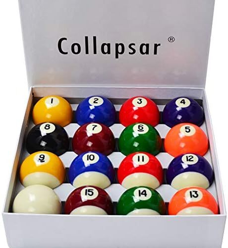توپ های بیلیارد 2-1/4 اینچی کولاپسار لوکس 2-1/4 اینچی توپ بیلیارد به سبک چرخشی مرمری ست کامل 16 توپی (چند سبک موجود) Image