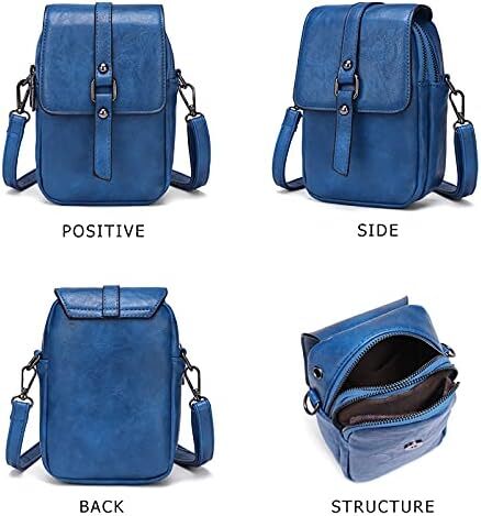 کیف تلفن کراس بادی قدیمی زنانه، کیف شانه ای کوچک مسنجر، کیف پول کیف پول نقد Image